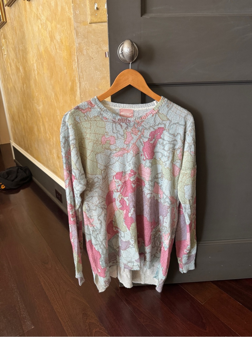 Pastel Patchwork Crewneck Sweater - Multicolor